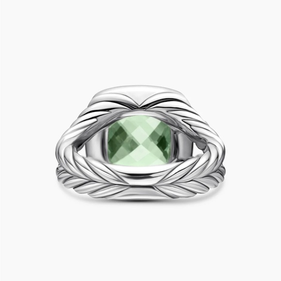 David Yurman Albion® Ring Sterling Silver with Prasiolite and Diamonds, 11mm - Picture 2 of 6